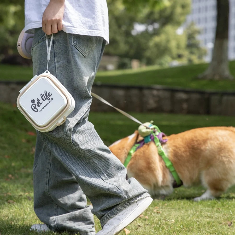 Portable Double-Decker Travel Bowl