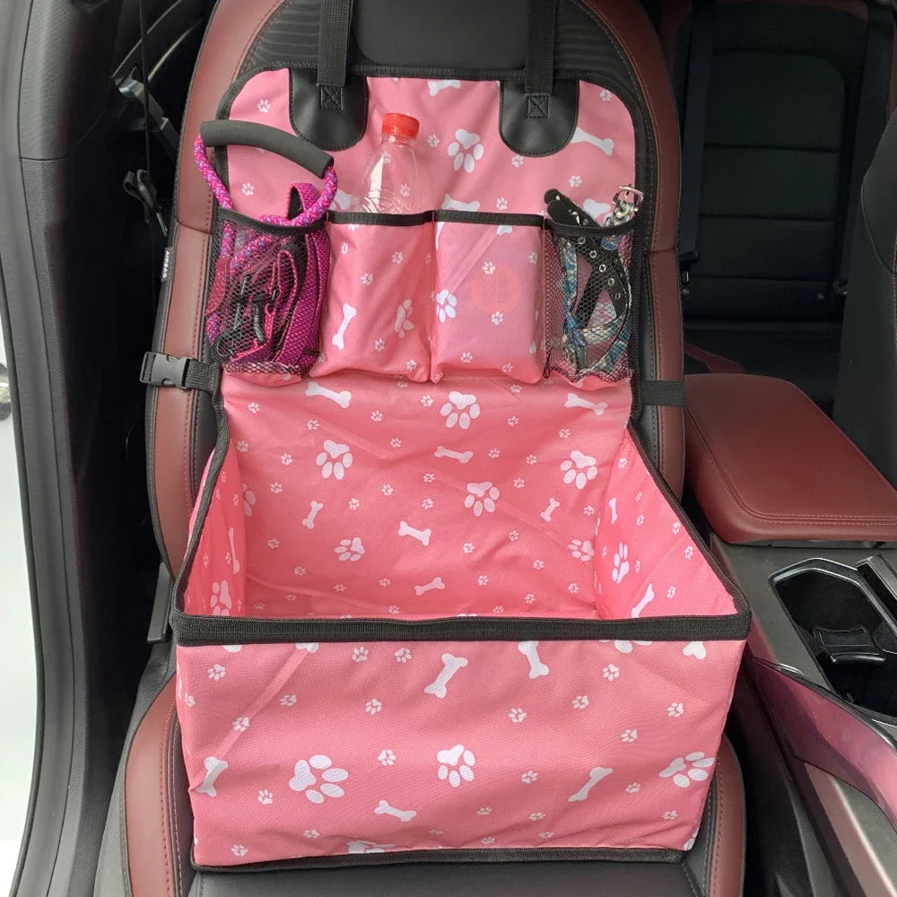 Dog Car Seat with Pockets