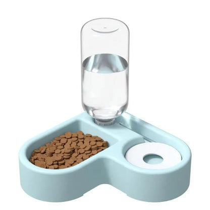 Space-Saving Dual Pet Feeder