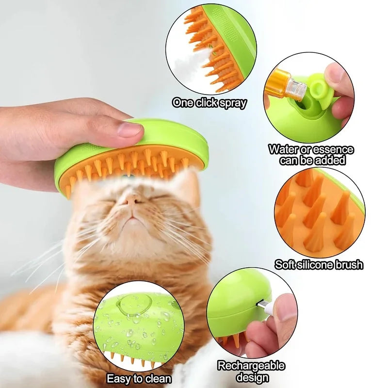 3-in-1 Steamy Pet Brush