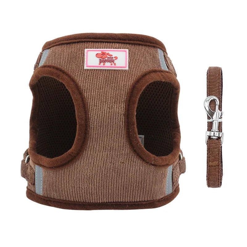 Reflective Corduroy Dog Harness